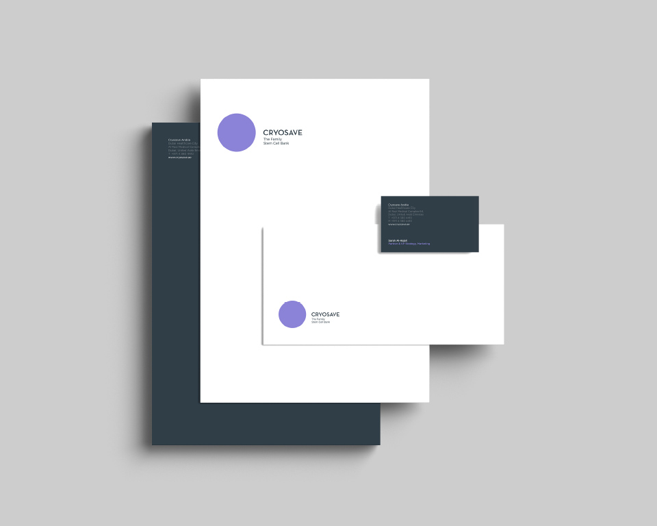 Cryosave Branding Stationery