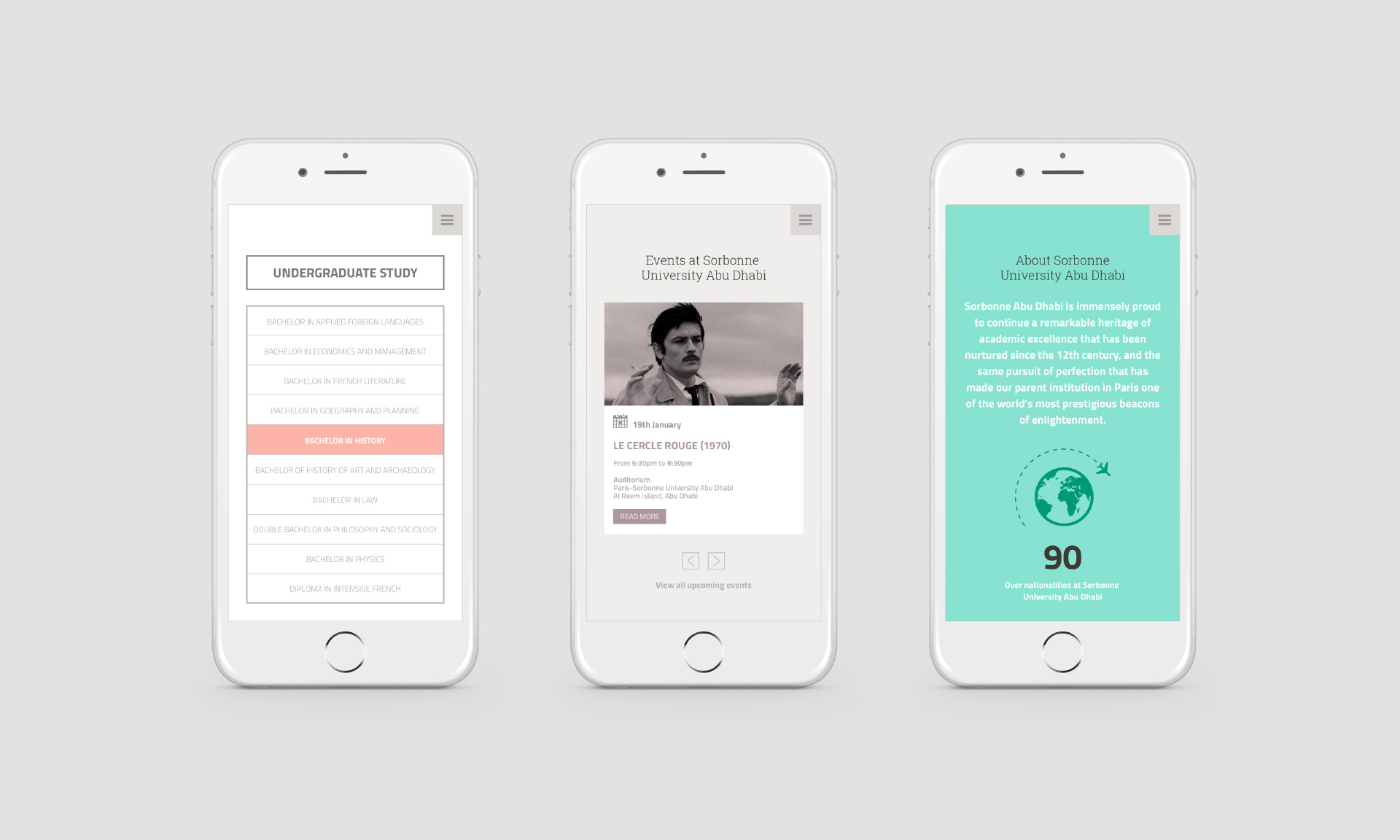 Sorbonne iPhone Website